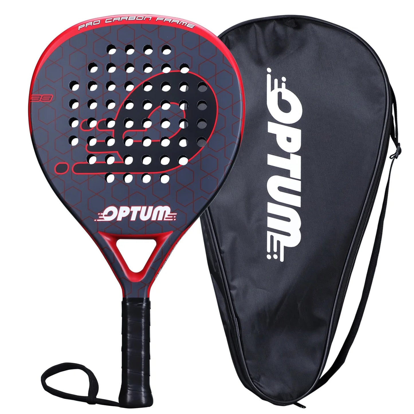 ELITE Carbon Fiber Padel Tennis Racket | Premium Pop Tennis Paddle with Cover Bag