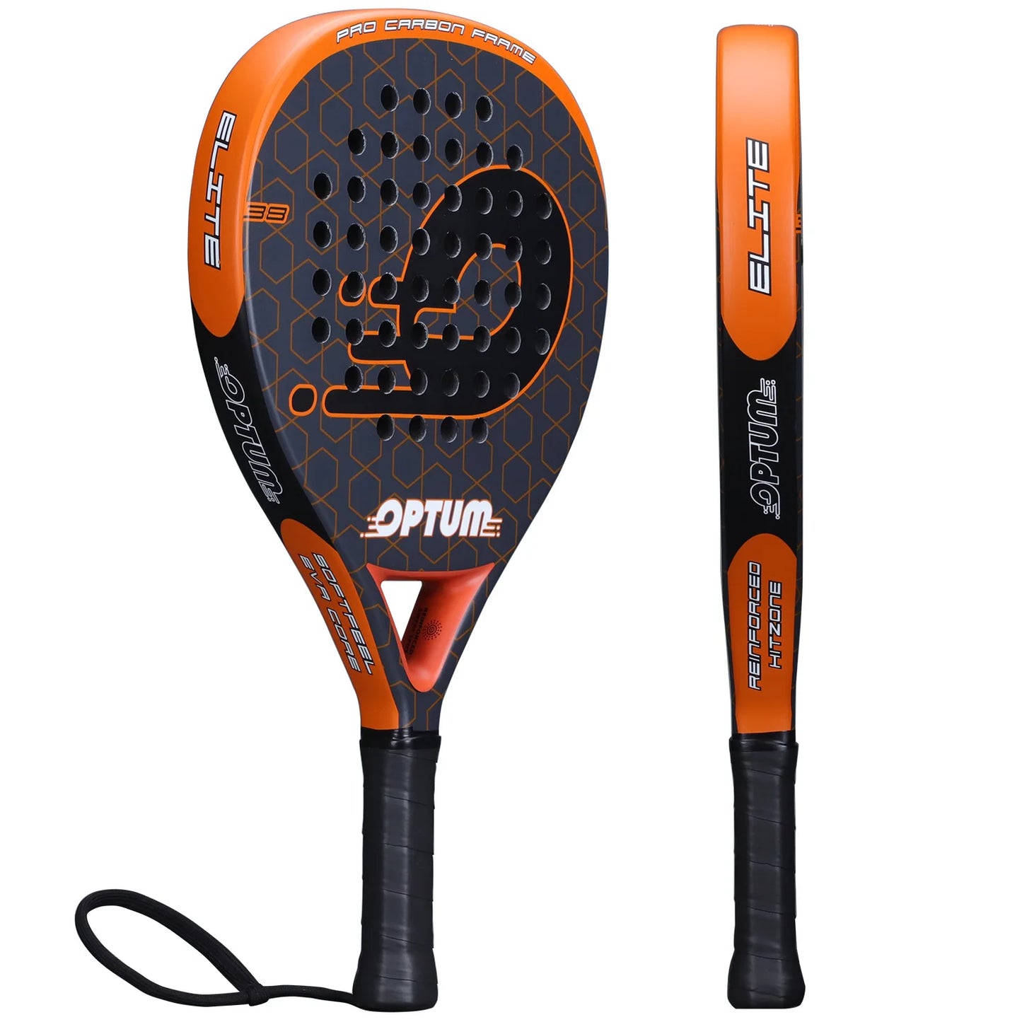 ELITE Carbon Fiber Padel Tennis Racket | Premium Pop Tennis Paddle with Cover Bag